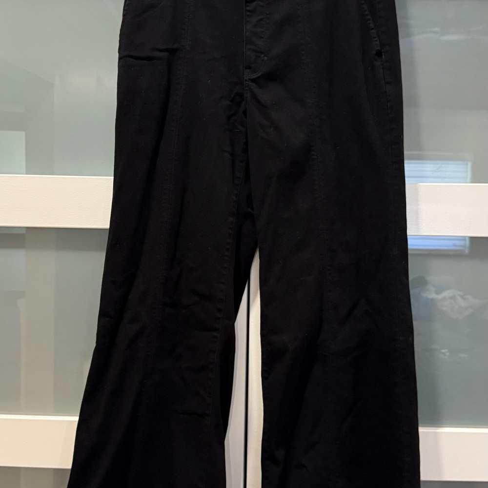 White House Black Market Black Extra High Rise Wide-Leg Trouser size 12L Long
